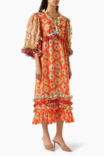 Aura Dress in Viscose-silk