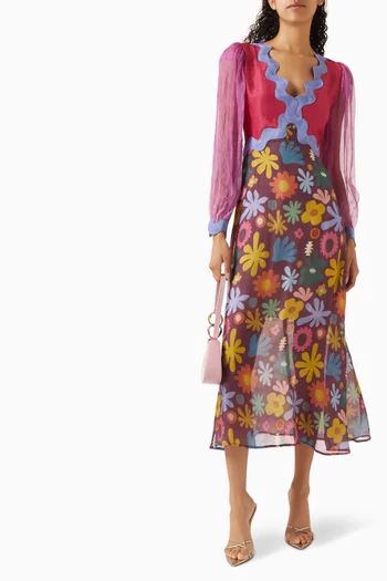 فستان ايكو حرير وفيسكوز