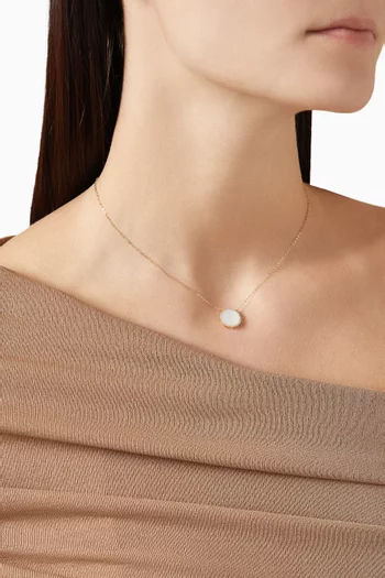 Zira Mother-of-Pearl Pendant Necklace in 18kt Gold