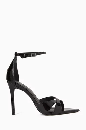 Strappy 100 Sandals in Patent Leather