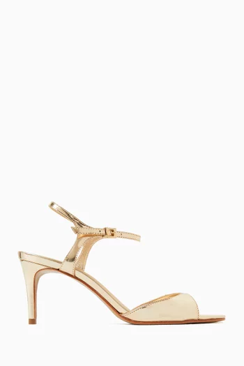 Golden Haze 75 Sandals in Metallic Leather