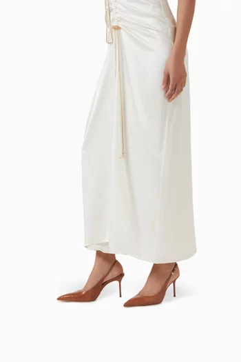 Golden Haze 75 Pumps in Python-printed Leather