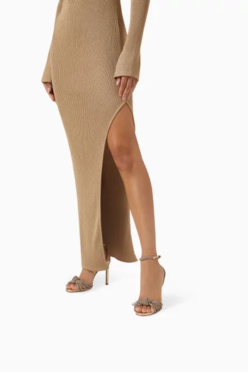 Festas I Embellished 100 Sandals in Metallic Leather