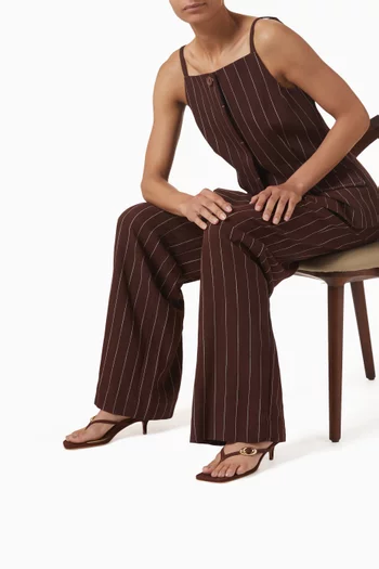 Buckle 50 Thong Sandals in Suede