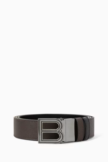 B Logo 35 Belt in Leather