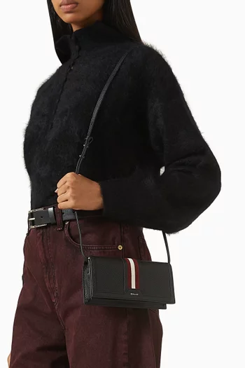 Code Wallet Crossbody Bag in Leather
