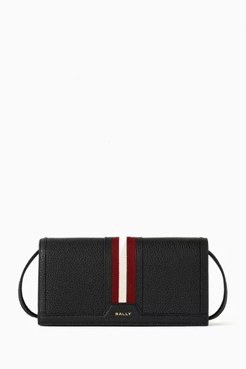 Code Wallet Crossbody Bag in Leather