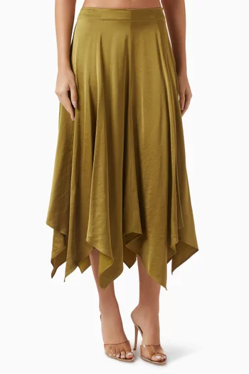 Landon Panel Skirt in Viscose Blend