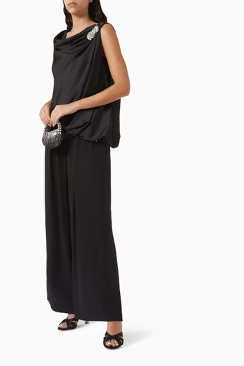 Henrik Draped Blouse in Viscose Blend