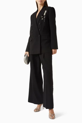 بنطال ستون قماش بدل