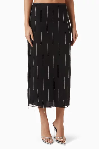 Billie Fringe Skirt in Viscose