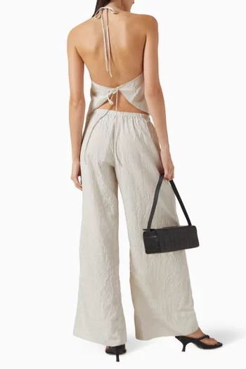 بلوزة كرشد بأربطة حول الرقبة