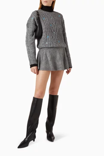 Embroidered Knit Sweater