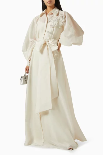 Dexter Belted Dress in Organza