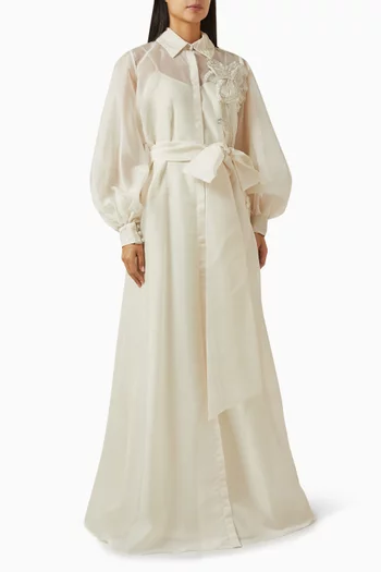 Dexter Belted Dress in Organza