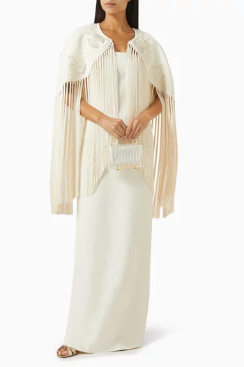 Liora Dress & Cape Set in Crepe