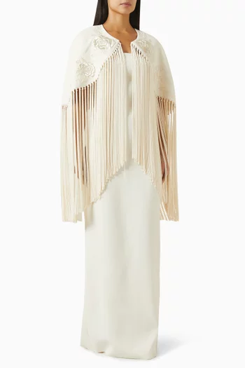 Liora Dress & Cape Set in Crepe