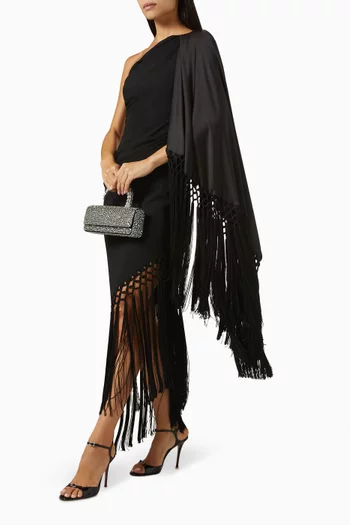 Mars One-shoulder Dress in Crepe Satin