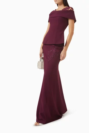 Katie Top & Skirt Set in Crepe