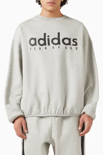 x Fear of God Athletics Crewneck Sweatshirt in Heather Fleece