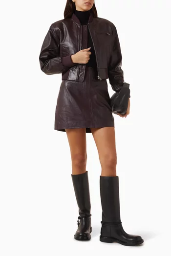 Yaskala Bomber Jacket in Leather