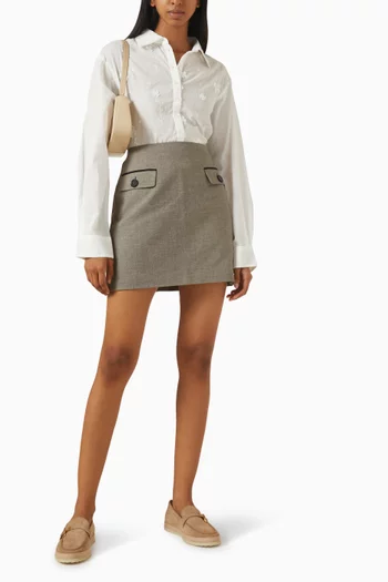 تنورة ياسافانا مزينة بنقشة فيسكوز