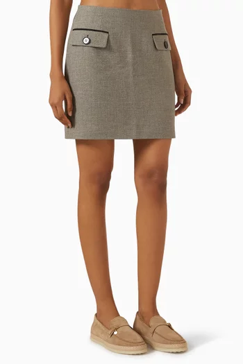 تنورة ياسافانا مزينة بنقشة فيسكوز