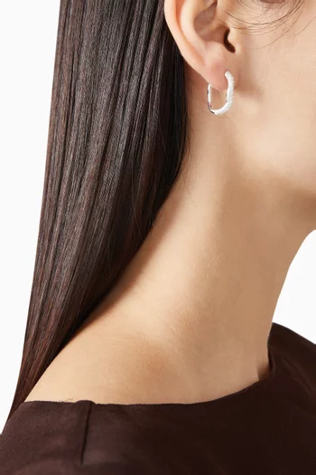 أقراط مولتن سنو صغيرة فضة إسترلينية