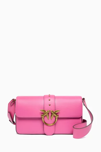 Large Love One Shoulder Bag in Cowhide Leather