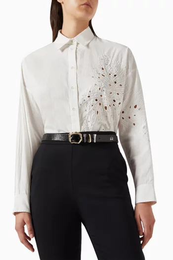 حزام اتش 3 بتصميم عريض جلد