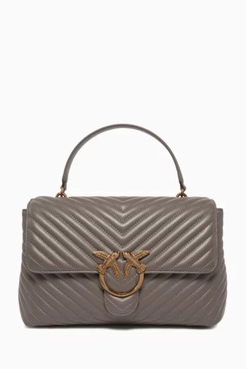 Love Lady Puff Top-handle Bag in Leather