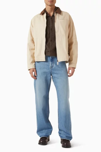 كارديغان اركايف بياقة مزيج صوف