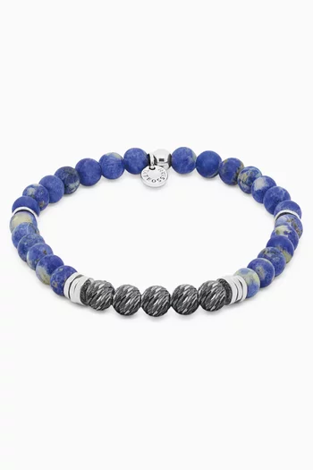 Stonehenge Graffiato Sodalite Bracelet in Sterling Silver