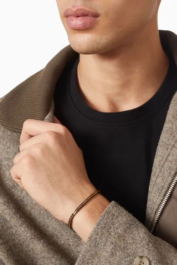 Quadro Tennis Bracelet in Rhodium-plated Sterling Silver