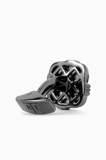 Quad Knot Cufflinks in Gunmetal-plated Metal