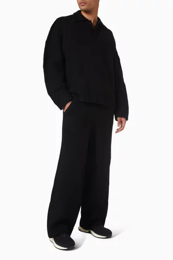 Polo Sweater in Wool-knit