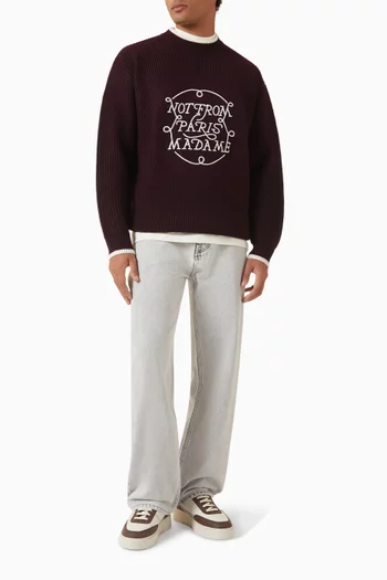 La Maille Slogan Tresses Sweater