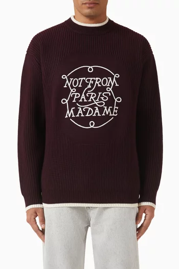 La Maille Slogan Tresses Sweater