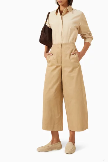 Barrel-leg Pants in Corduroy