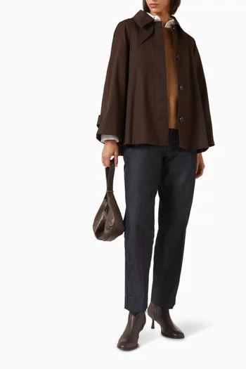 معطف ترنش بقصة على شكل حرف A