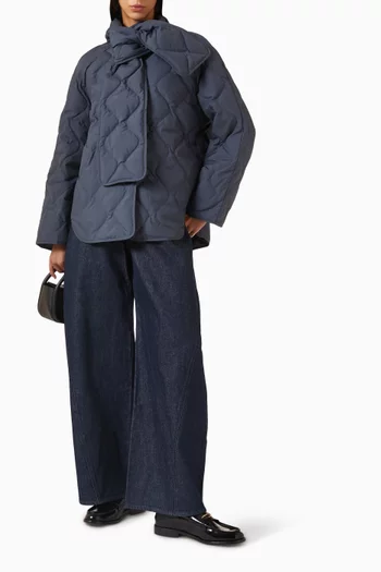 Scarf Quilted Jacket