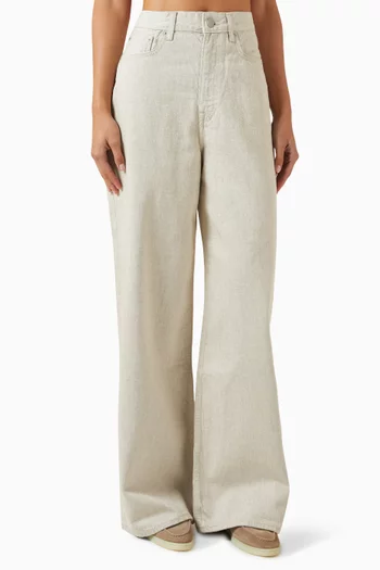 بنطال جينز بقصة ساق واسعة دينم