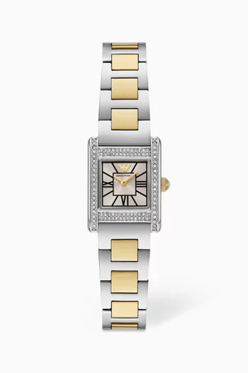 ساعة جيني كوارتز ستانلس ستيل، 20‏26x‏ مم