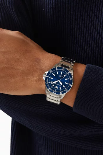 World Explorer Solar-powered Three-hand Watch, 42mm