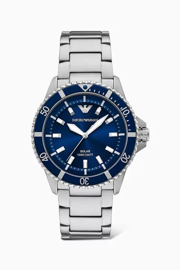 World Explorer Solar-powered Three-hand Watch, 42mm