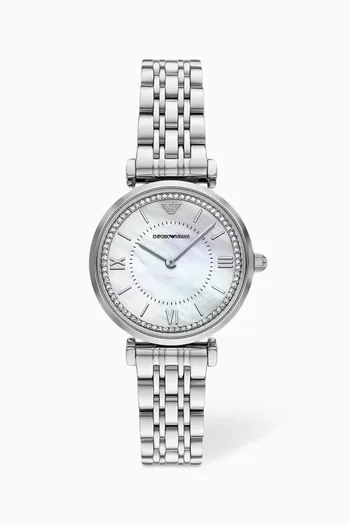 ساعة جياني كوارتز ستانلس ستيل، 32 مم