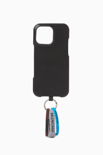 iPhone 16 Pro Max Tech Phone Case in Calfskin & Rubber