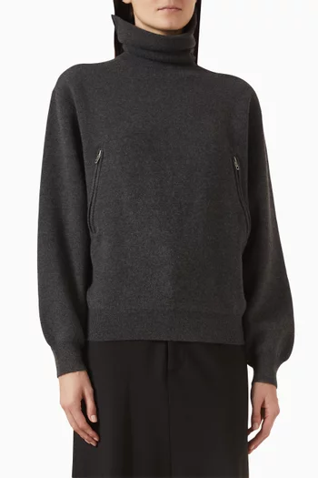 سترة بتصميم قابل للعكس نسيج صوف