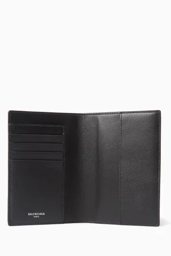 Logo Passport Holder in Leather