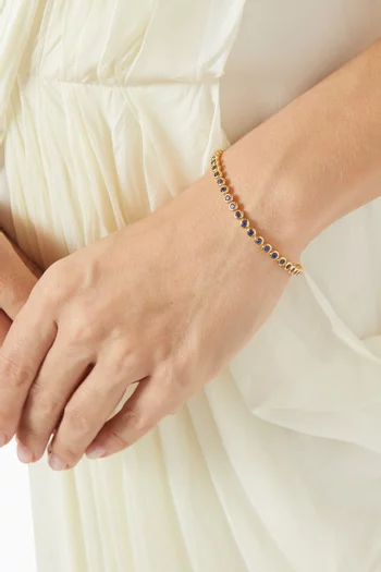 سوار تنس مطلي ذهب عيار 18